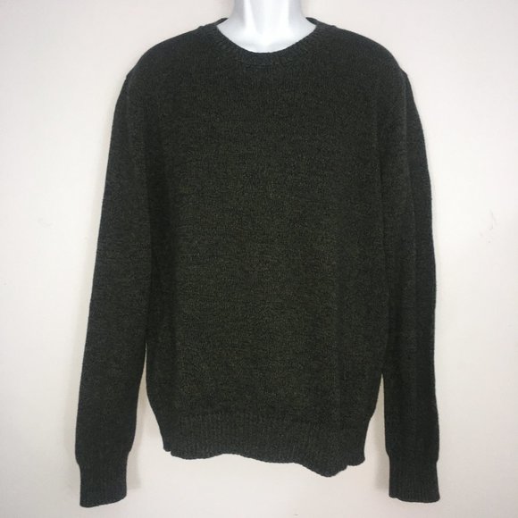 St. John's Bay Other - St Johns Bay Mens XL Black Gray 100% Cotton Long Sleeve Crew Pullover Sweater